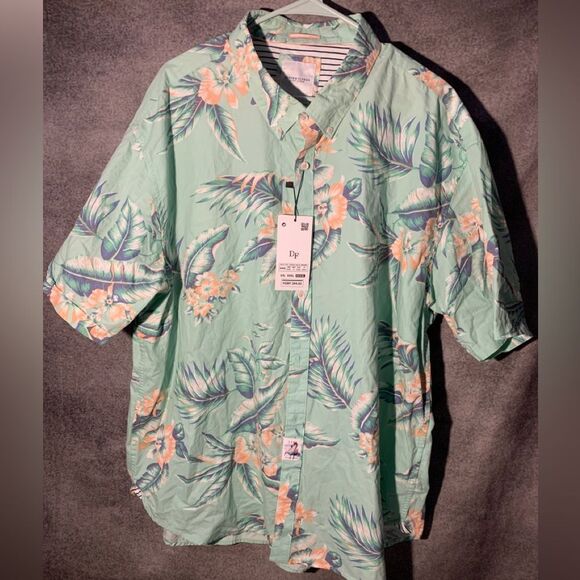 Other - Denim & Flower Light Green Floral Men's Shirt New